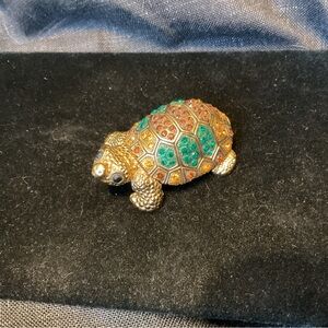 Colorful jewel turtle trinket box